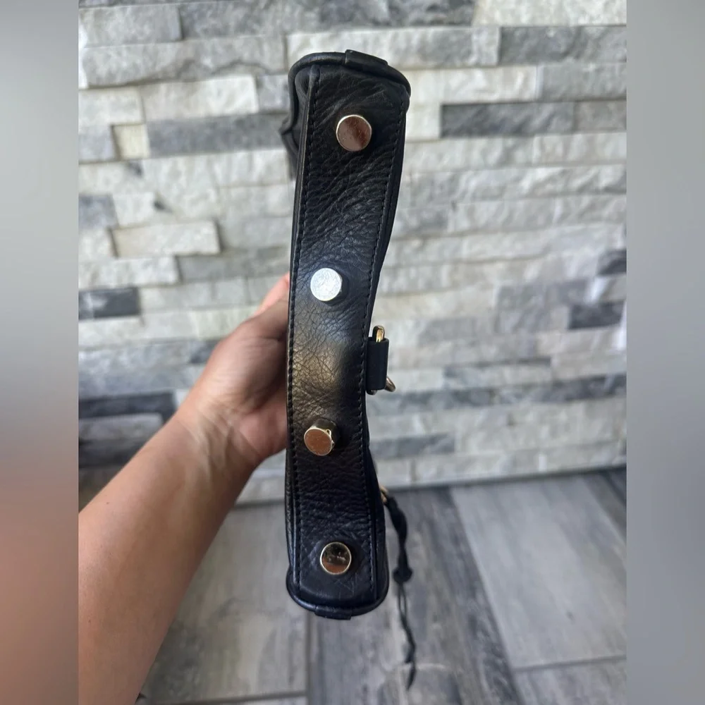 Rebecca Minkoff MAC Leather Black and Gold Handbag ONLY - Picture 10 of 17